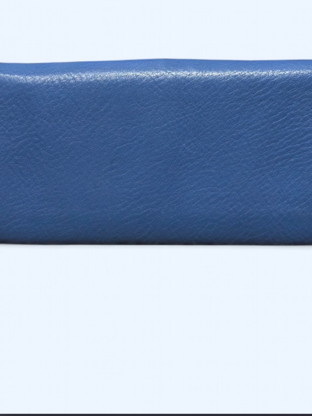 Authentic Prada Blue Leather Wallet Gold Logo w/ Certificate - Picture 14 of 16